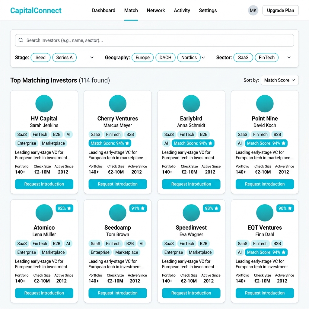 VC Matcher — Suchergebnisse